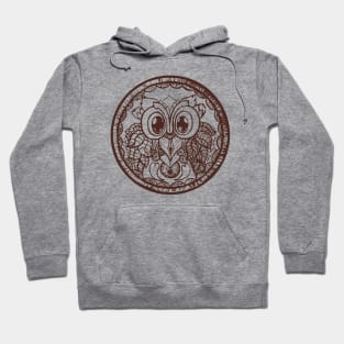 Owl Mandala Brown Hoodie